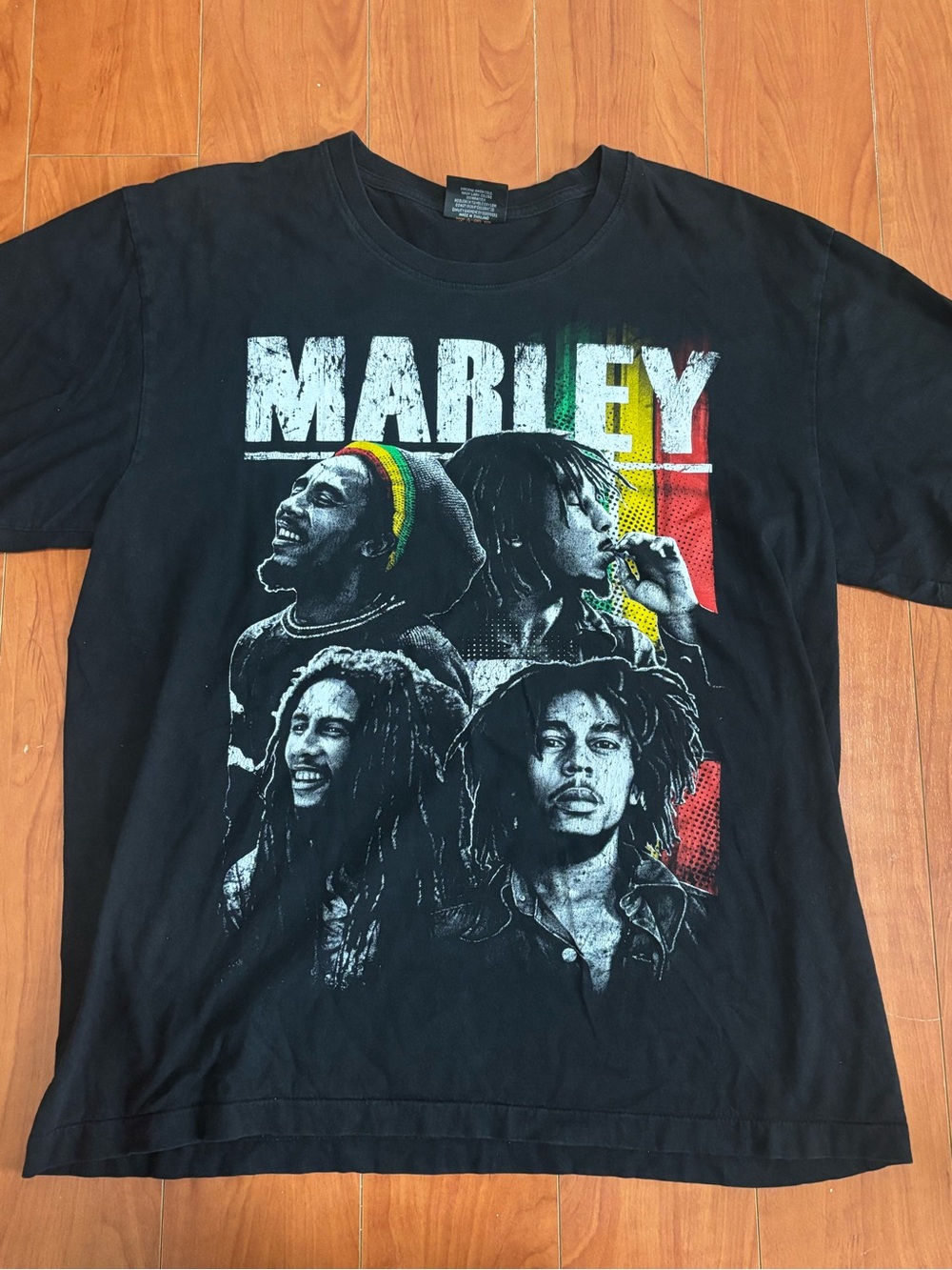Vintage Y2K Bob Marley Graphic Tee XL Double Sided Jays Rock